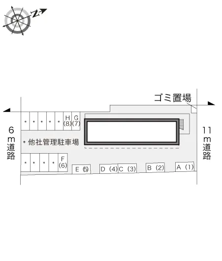 ★手数料０円★相模原市中央区東淵野辺５丁目　月極駐車場（LP）